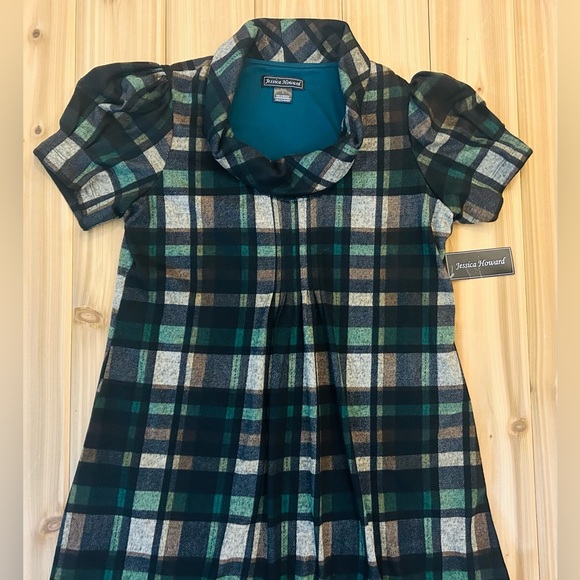 NWT Jessica Howard Flannel Cowl Neck Dress Plaid size Large - Picture 11 of 16